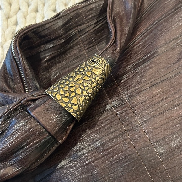 Maya Dark Brown Leather Hobo Bag